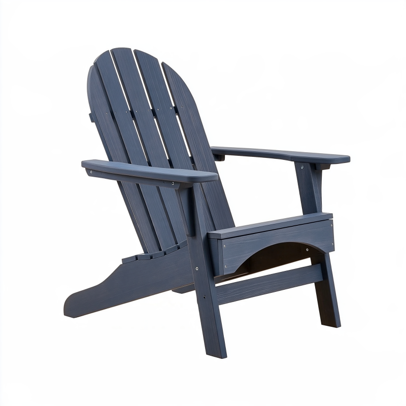 Fauteuil Adirondack 98 x 75 x 95 cm en plastique bleu foncé pour extérieur